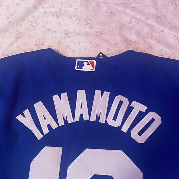 MLB Blue Los Angeles Dodgers Baseball Jersey 18# Yoshinobu Yamamoto Jersey - Picture 10 of 10